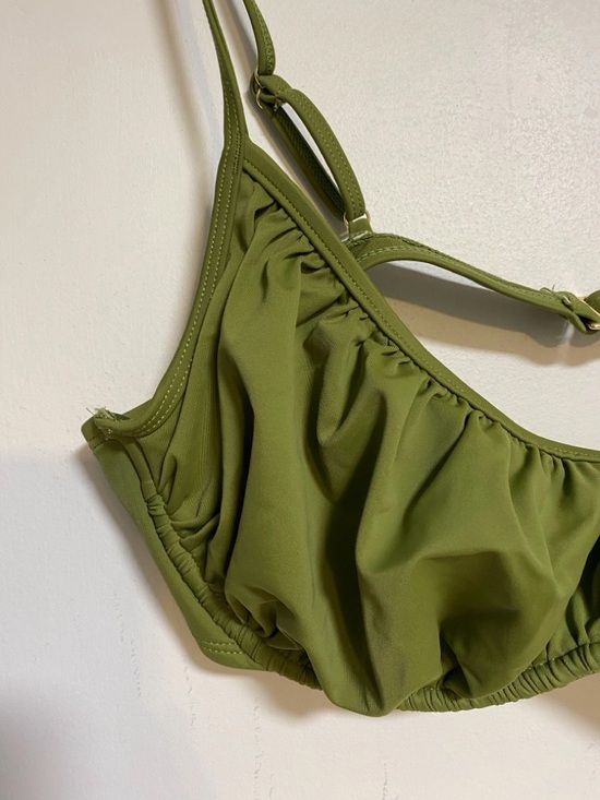 Shade & Shore Olive Green Bikini Top XL (16) Adjustable Strap Swim Top NWT - Picture 7 of 13